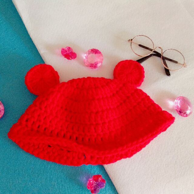 [Outfit] Mũ Mickey, nơ cho Doll 20cm và 15cm