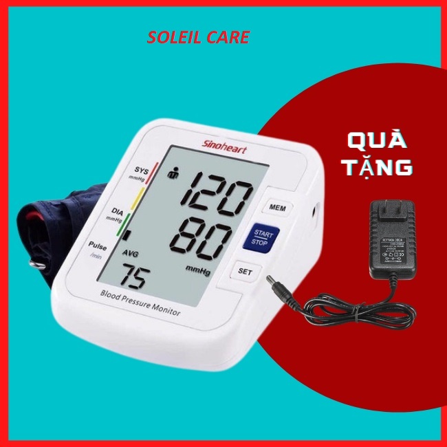 Máy đo huyết áp Sinocare BA-801 Công nghệ Đức  và bộ đổi nguồn - Soliel Shop