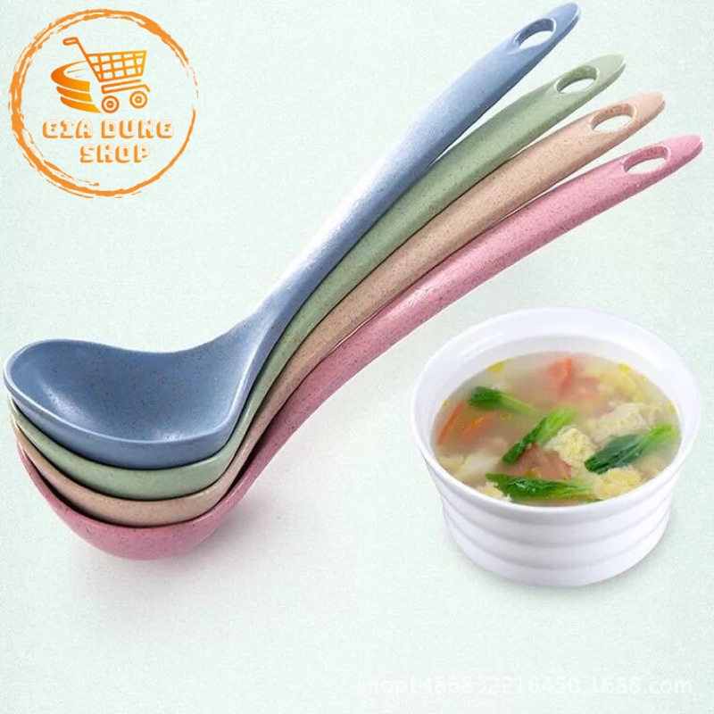 Muỗng Môi Vá Múc Canh Nhựa Lúa Mạch An Toàn Cho Gia Đình Khi sử Dụng