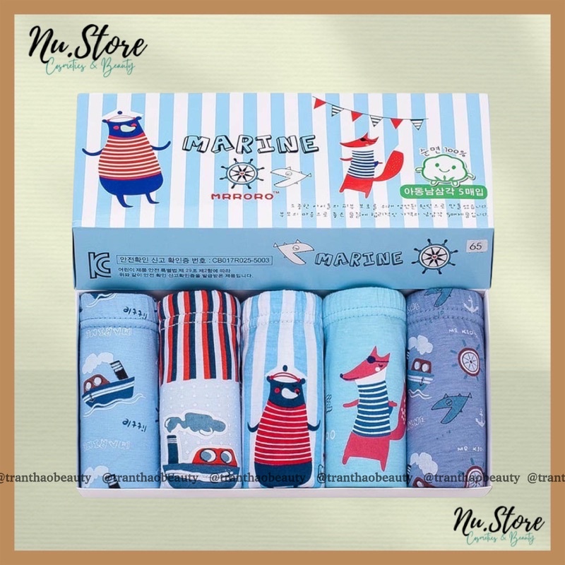 Set 5 Quần Lót Bé Trai - Mẫu Marine