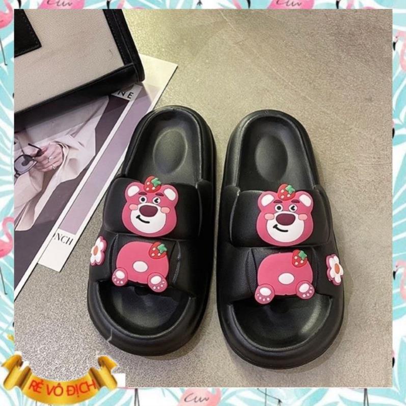 Dép bánh mì độn đế phao gấu dâu dis.neyy siêu xinh cực xinh