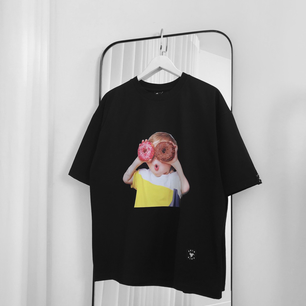 Áo thun tay lỡ Baby Donut, áo phông oversize ngắn tay không cổ unisex Odin Clothing