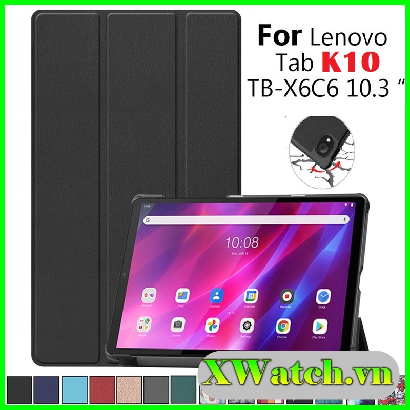 Bao da máy tính bảng PU từ tính cho Lenovo Tab K10 TB- X6C6 2021 10.3&quot;