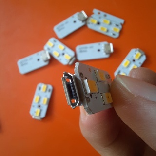 5 đèn led mini siêu sáng 5v ( nguồn vào cổng sạc micro usb)