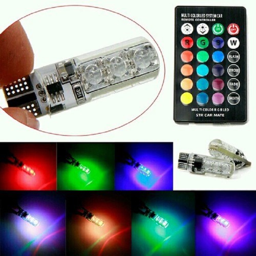 Led Demi 16 màu T10 điều khiển từ xa - Vindecal BD