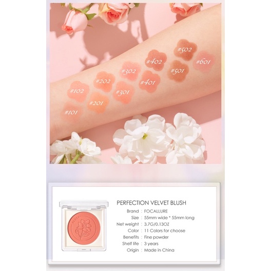 Phấn Má Hồng Focallure Mềm Lâu Phai Jasmine