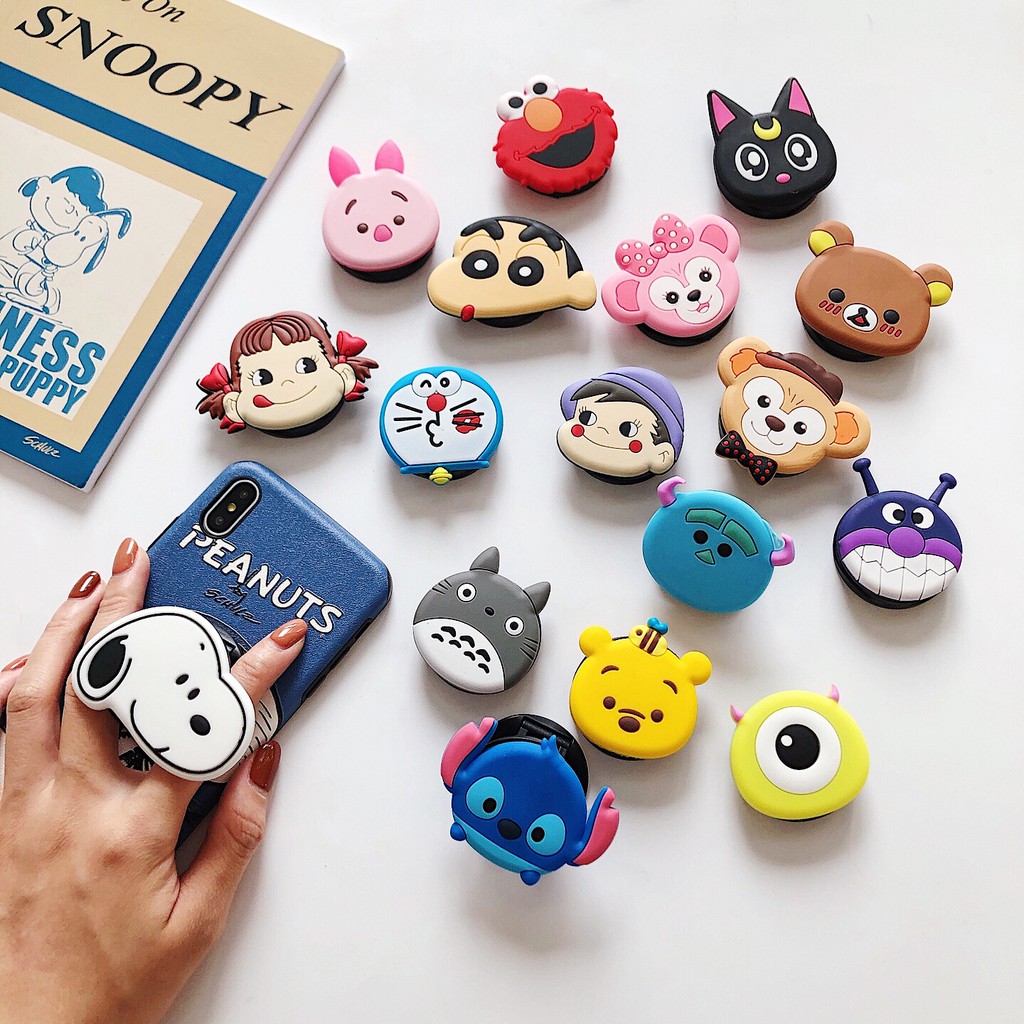 Giá Đỡ Điện Thoại Bằng Silicon Hình Stitch Totoro Dễ Thương