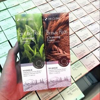 Sữa rửa mặt trà xanh Green Tea Foam Cleansing 3W Clinic
