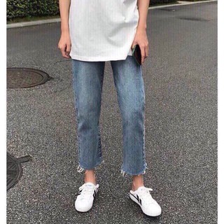 Baggy Jeans Ống Suông Cắt Lai