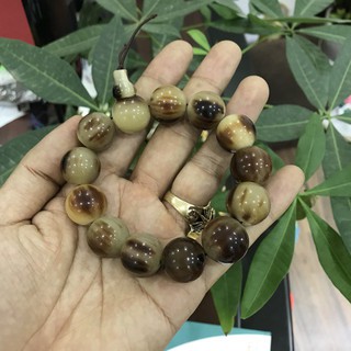 Vòng sừng phong thuỷ - hạt sừng 18mm - Sừng của Ngưu Ma Vương