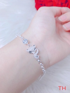 Lắc tay hồ ly chuẩn bạc tA