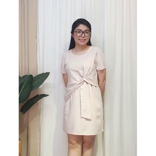 Bigsize công sở - Đầm Xoắn Eo Đen - Bigsize (2 Màu )
