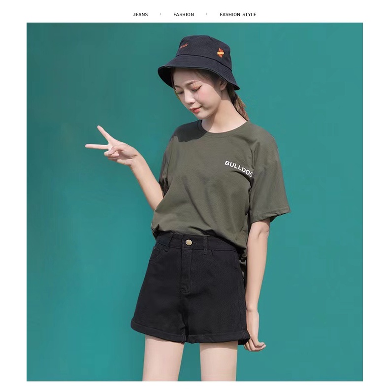 [XẢ HÀNG] Quần sooc thô trơn gập gấu năng động trẻ trung cho ngày hè