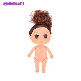 Búp bê em bé mini 9cm có tóc nâu