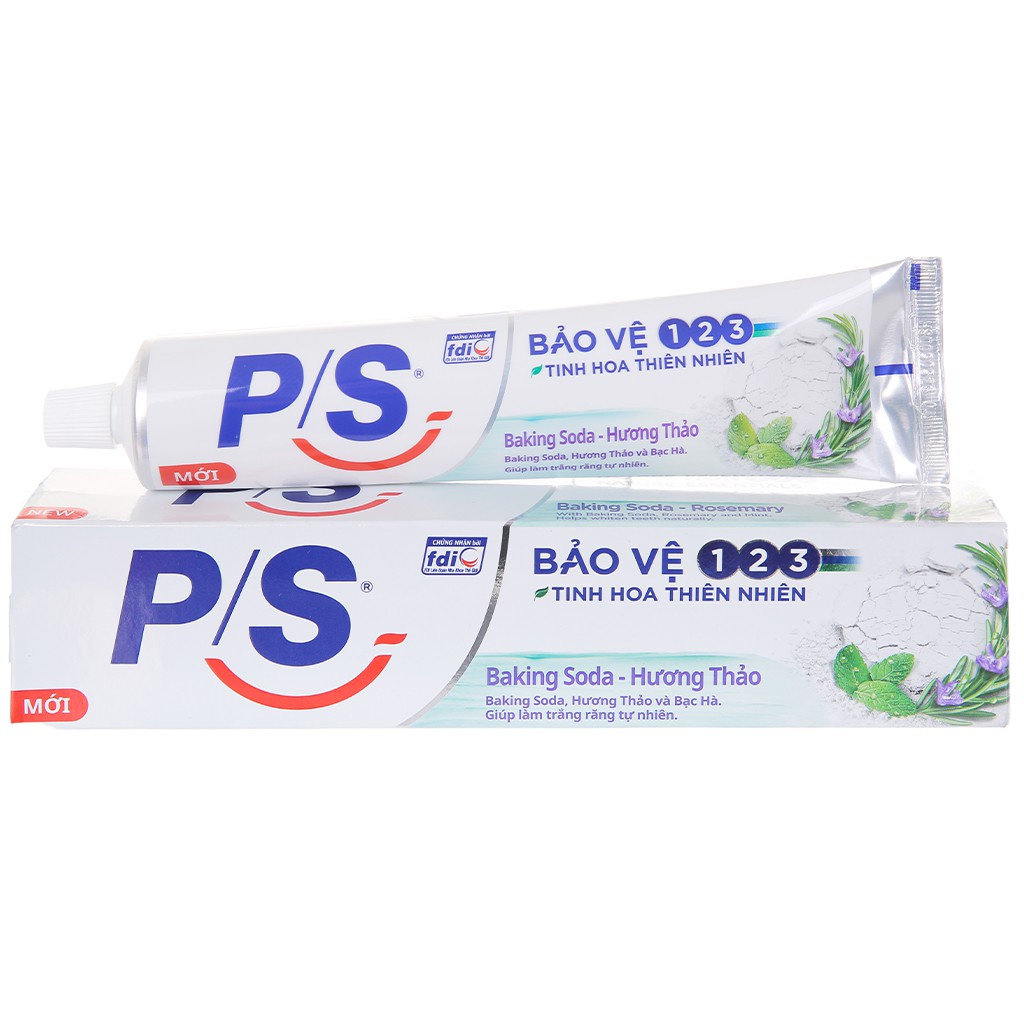 Kem Đánh Răng P/S Bảo Vệ 123 Baking Soda &amp; Hương Thảo Giúp Sạch Sâu, Làm Sáng Răng 230g