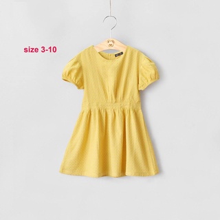 ĐẦM COTTON THÊU NHÚNG EO TAY CON