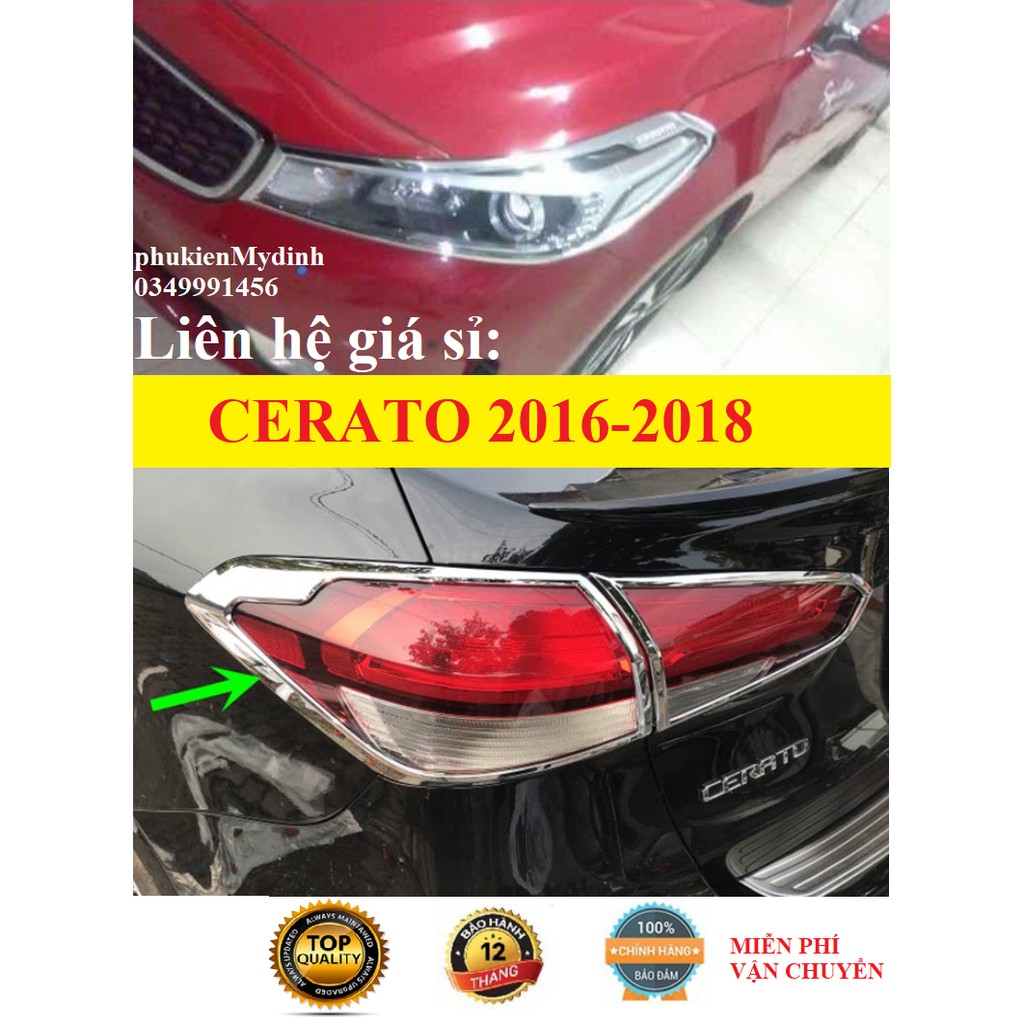 Ốp đèn cerato pha + hậu 2016-2018