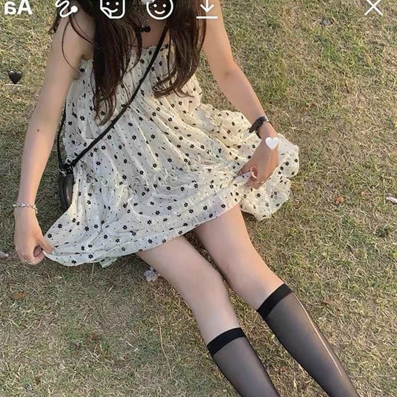 Váy hoa nhí xòe 2 dây phong cách nàng thơ dành cho nữ | BigBuy360 - bigbuy360.vn