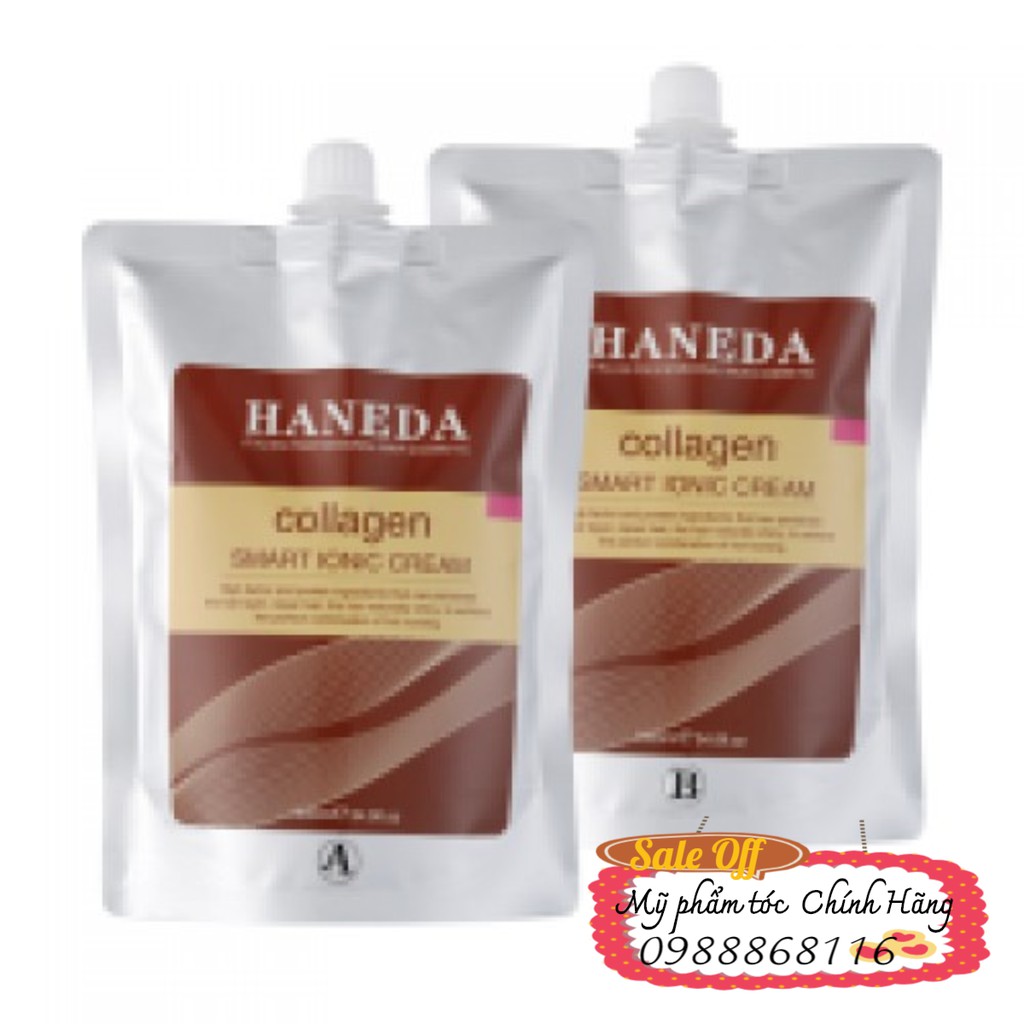 Thuốc duỗi tóc Haneda Collagen Smart Ionic Cream - 1000mlx2