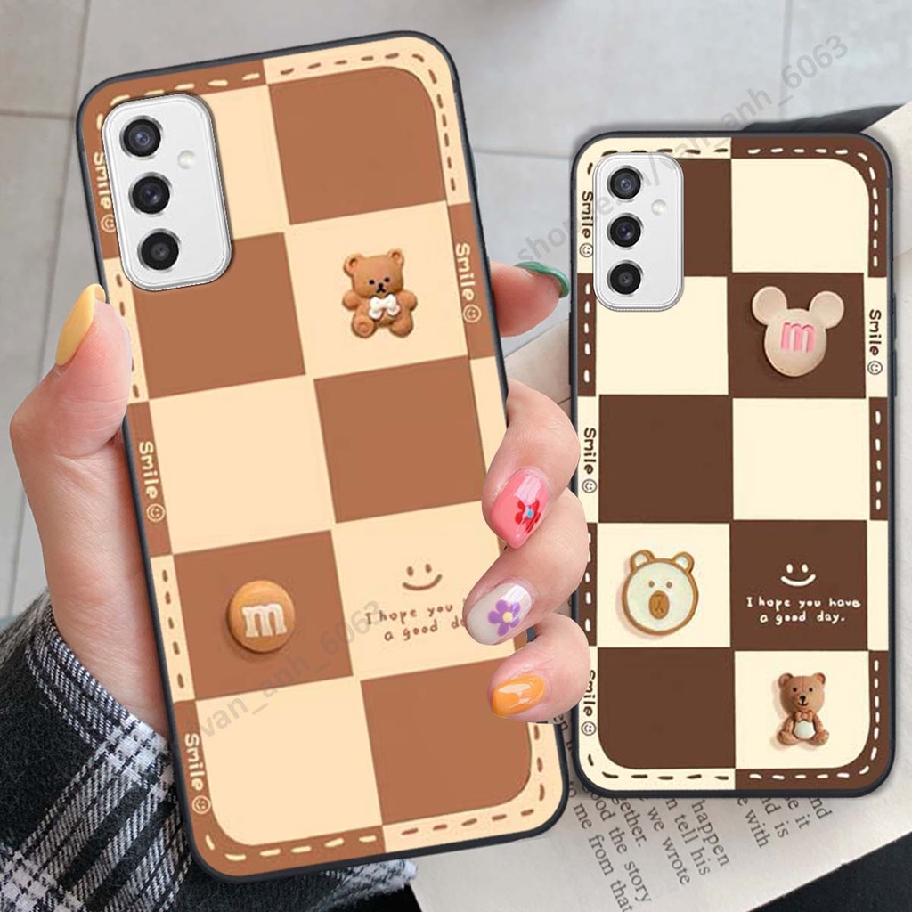 Ốp lưng Samsung M52 5G hình gấu, kẹo dễ thương cute