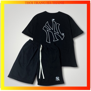 Bộ quần áo MLB,Áo phông tay lỡ NY unisex