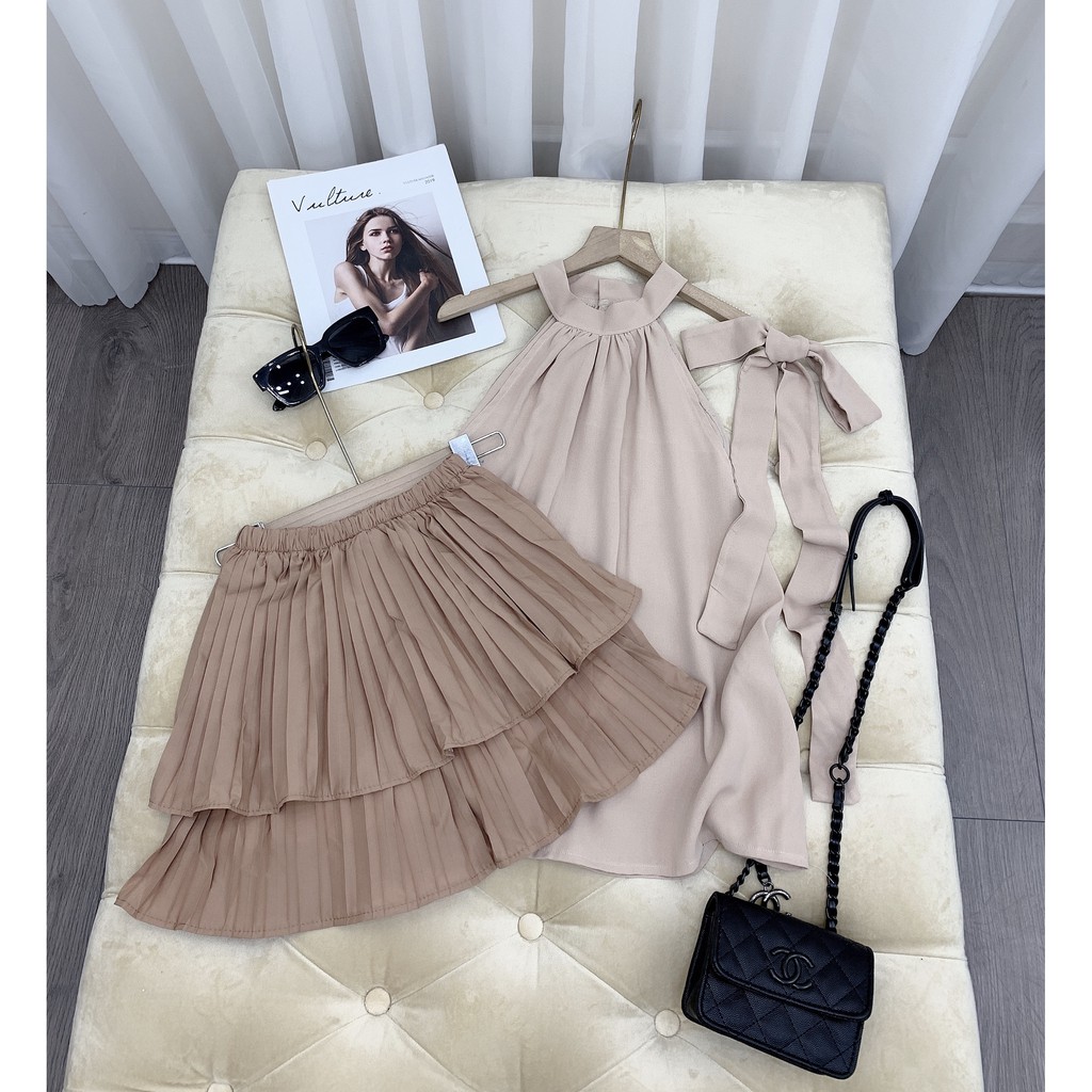 Set đồ nữ cá tính, set váy ngắn áo quây đi chơi sang chảnh mùa hè đẹp 8A00067 | BigBuy360 - bigbuy360.vn