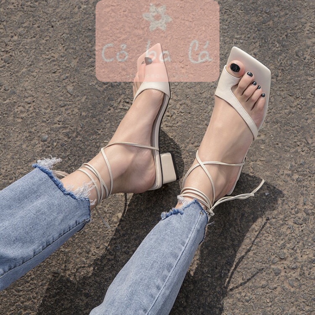 GIÀY THỜI TRANG COBALA SHOES - GIÀY CAO GÓT CHIẾN BINH QUAI NGANG CHÉO ĐẾ VUÔNG 3 PHÂN S21070300 G22050500