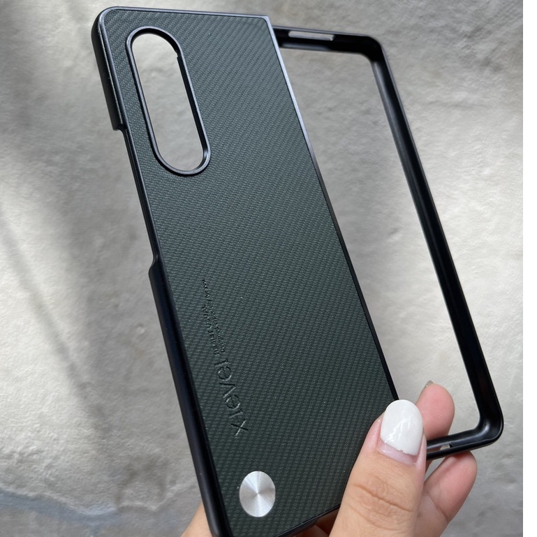 CHÍNH HÃNG Ốp lưng X - Level kevlar Vân Carbon Samsung Z Flip 3 4 Z Fold 3 5G 2 mảnh bảo vệ máy màu cực đẹp