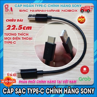Cáp sạc sony typeC chiều dài 22.5 cm,tương thích mọi loại máy, hỗ trợ sạc nhanh