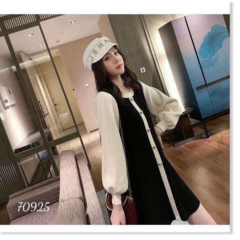 ĐẦM XÒE LỤA BI CÓ NÚT CÀI CỰC XINH KME FASHION