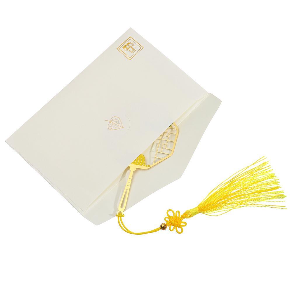 DORAW Thẻ Đánh Dấu Trang Sách Hình Đôi Cánh Bằng Đồng Thau Phối Tua Rua Độc Đáo