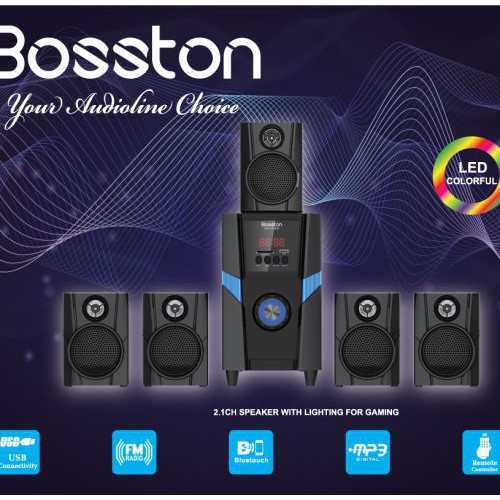 Loa BOSSTON T3800-BT 5.1 – LED RGB (Bluetooth, USB, Thẻ nhớ, 220V) - Bảo hành 12 tháng !!!