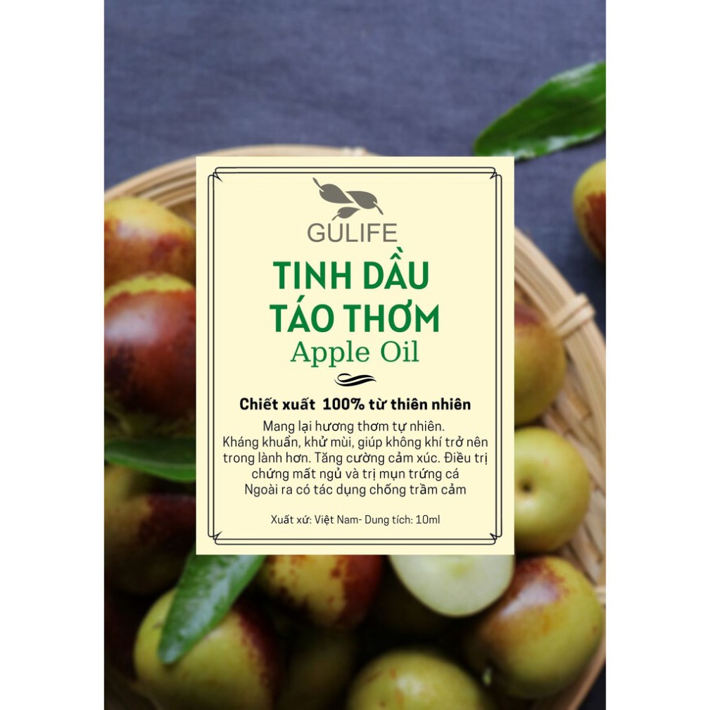 Tinh dầu Táo Thơm GULIFE Chiết Xuất Từ Thiên Nhiên - Giảm Căng Thằng, Thơm Phòng & Thư Giãn