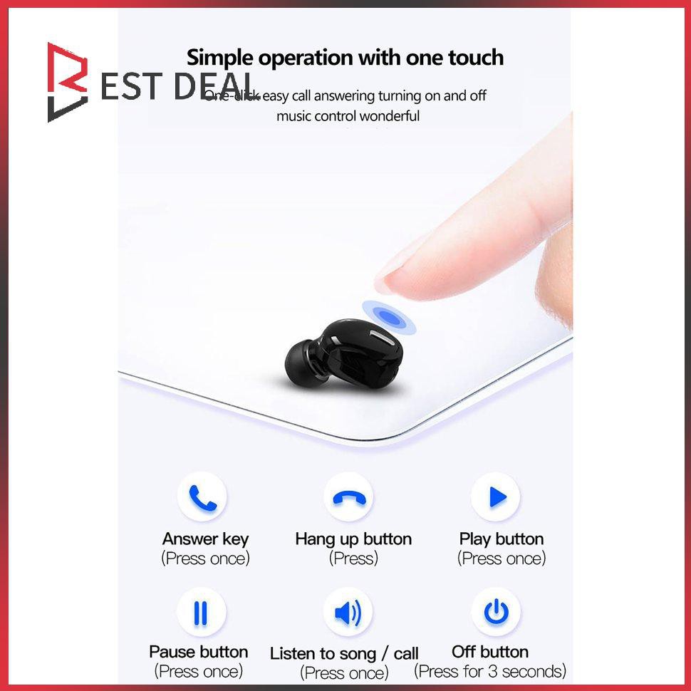 Tai Nghe Bluetooth 5.0 X9 Mini Không Dây Có Mic Cho Điện Thoại Xiaomi