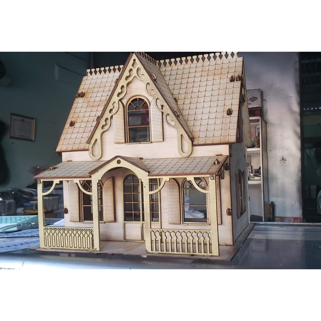 Nhà Gỗ - MFD 2 mặt vâng gỗ sáng