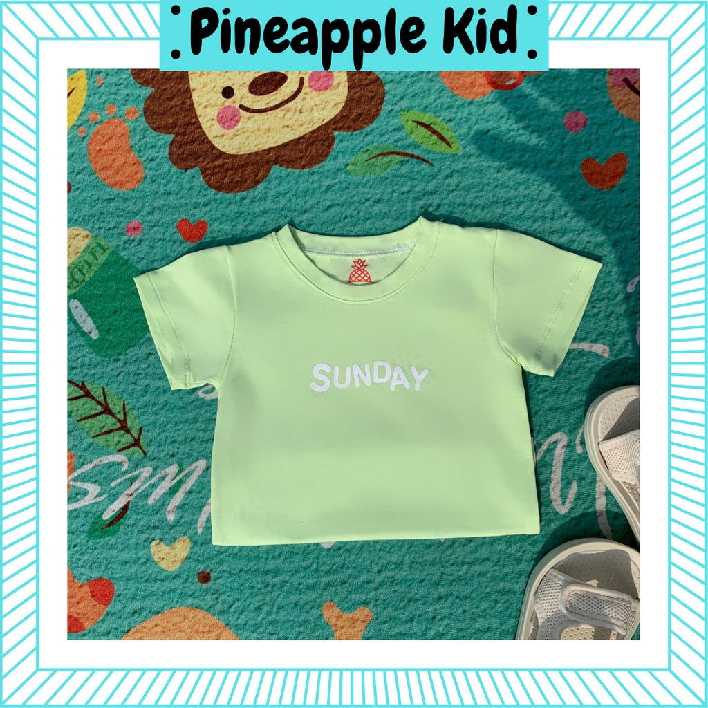 [Nhập ICLN8136 giảm 50%]Áo Thun Áo Phông Cho Bé Trai Bé Gái Cotton Đẹp Thoáng Mát PineappleKid, cho bé (6 - 16 kg).