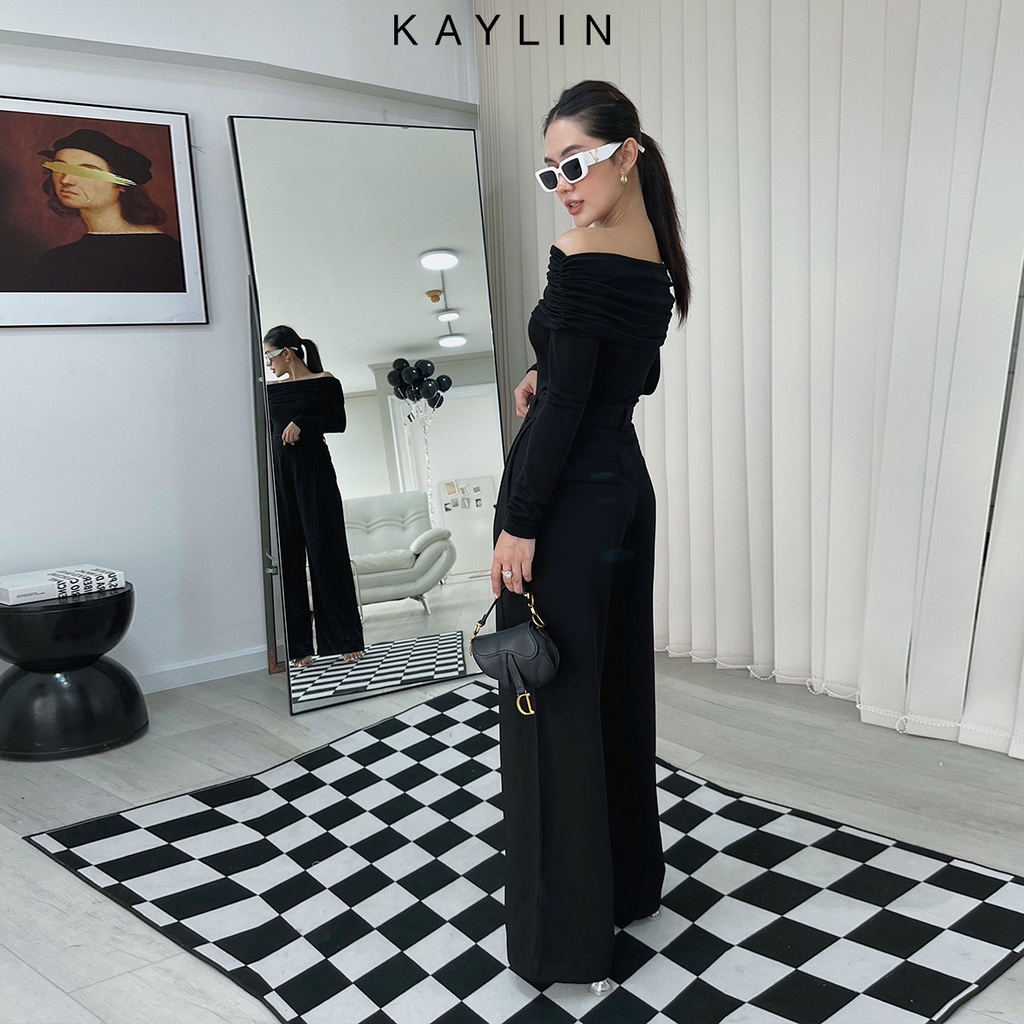 Quần kaki dáng suông ống rộng thời trang KAYLIN - N1796