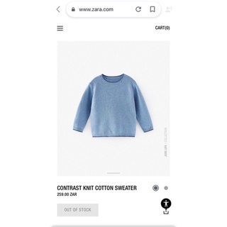 Áo len Zara cho bé trai sz 1-5y