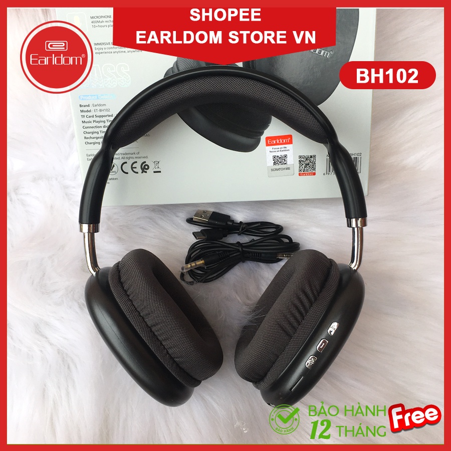 ✔️ Bảo Hành 99 Năm ✔️ Tai Nghe Bluetooth Chụp ET-BH102 &  ET-BH52 & ET-BH42  Chính hãng Earldom | EARLDOM STORE VN ✔️