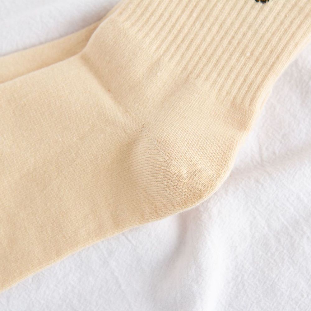 Vớ cotton màu trơn thoáng khí in hình chuột Mickey phong cách Harajuku Hàn Quốc dễ thương cho nữ