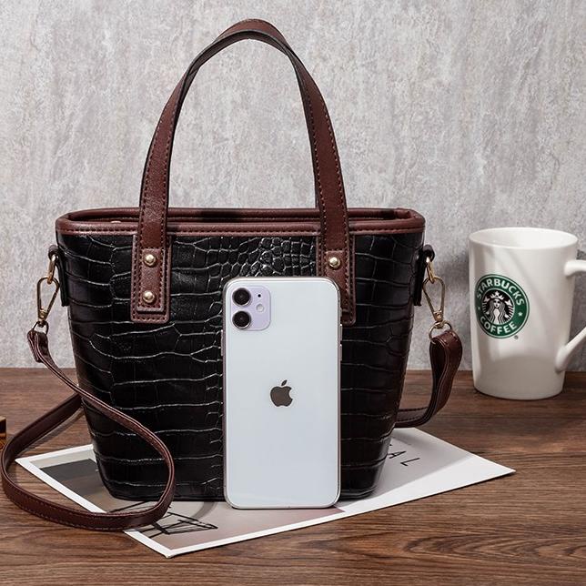 100% Nguyên Bản ❤ Túi Đeo Chéo Zara Nhập Khẩu / Túi Xách Croco Đa Năng