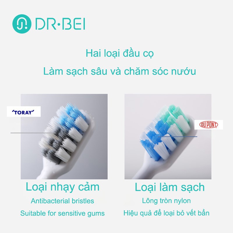 Bàn chải điện Xiaomi DR-BEI Sonic BETC01 Sensitive IPX7 Waterproof Dwaterproof Electric Toothbrush Bảo hành 3 tháng