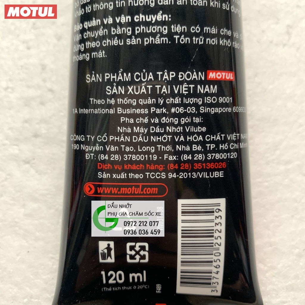 Dầu hộp số xe tay ga Motul Scooter Gear Plus 80W-90 tuýp 120ml