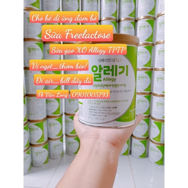 Sữa cho bé dị ứng đạm bò gạo XO Allegy date 10.2023