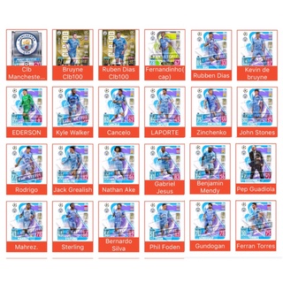 Lẻ thẻ cầu thủ Manchester City match attax size poca ManCity Man City