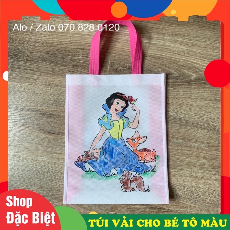 Túi vải tô màu cho bé