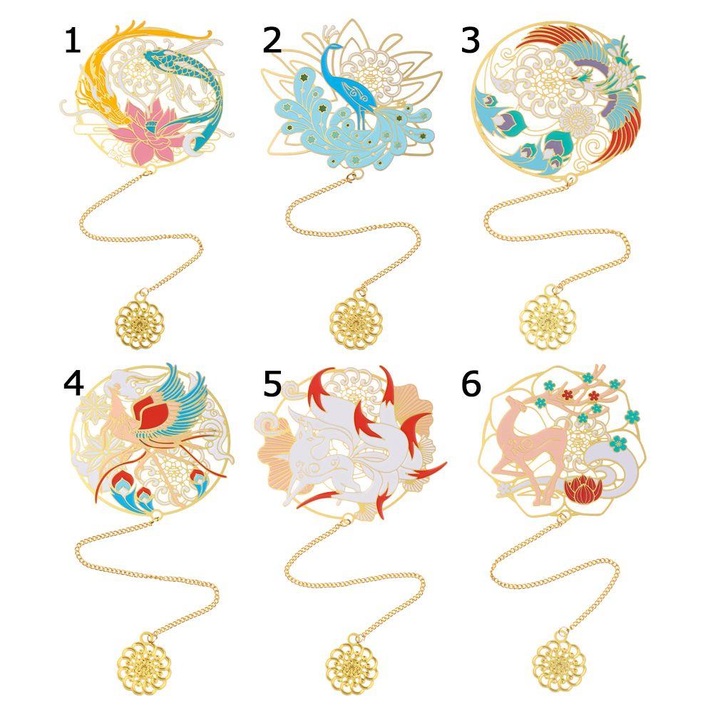 Wttle Bookmark Văn Phòng Phẩm Kim Loại Rỗng Phong Cách Trung Quốc Đánh Dấu Pagination
