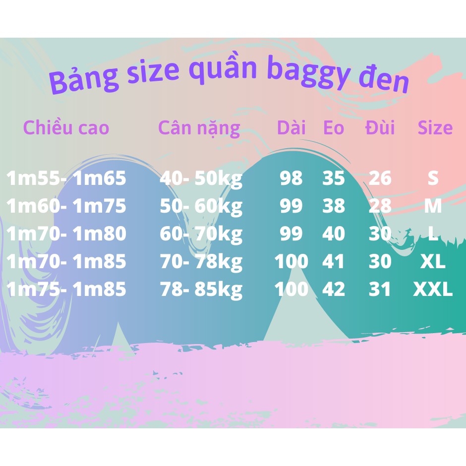 Quần jean baggy đen trơn nam, nữ ống rộng, không phai màu - DT1