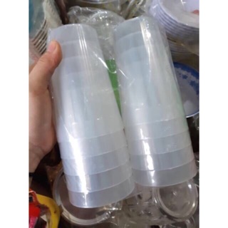 Combo 10 chiếc cốc nhựa sọc trắng uống bia