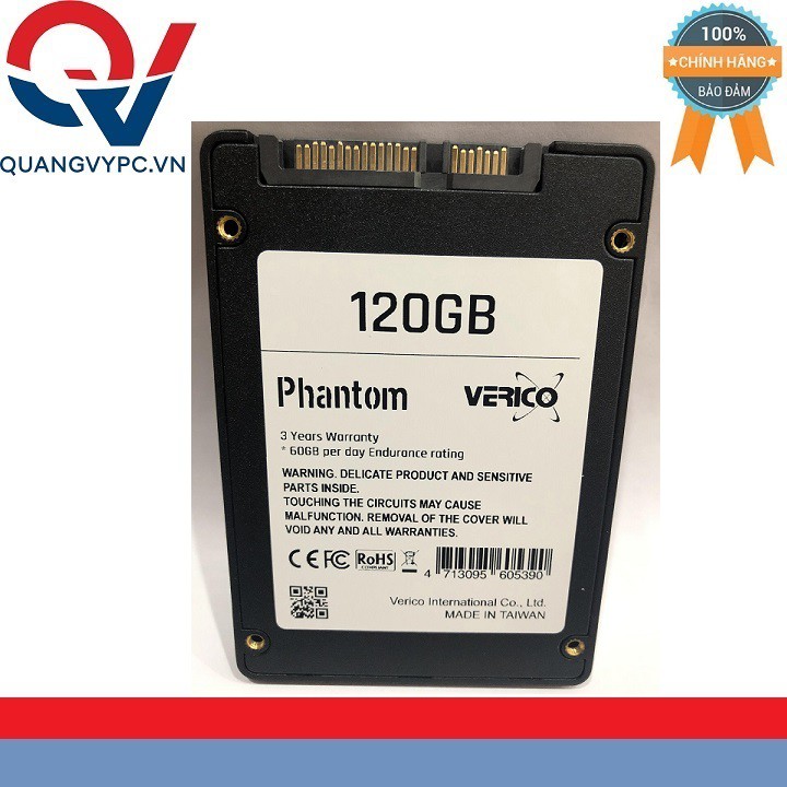 [Mã 255ELSALE giảm 7% đơn 300K] Ổ cứng SSD Verico Phantom 120GB SATA III 6Gb/s chuẩn Đài Loan